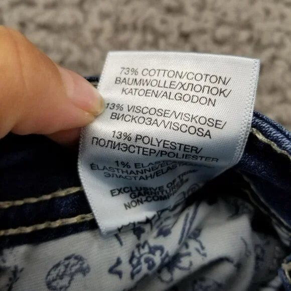 Silver Jeans Womens 26 Blue Suki Capri Cropped Stretch Fluid Denim *Read* - Picture 14 of 14